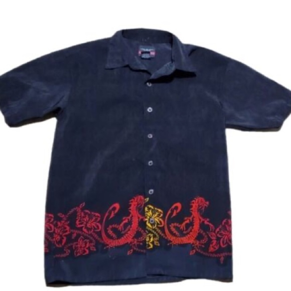 Extreme Gear Vintage 90s Dragon Tribal Pattern short sleeve Shirt  boys med 5/6
